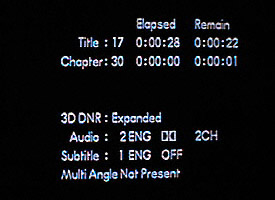 Onkyo DV-S717 On-screen Display