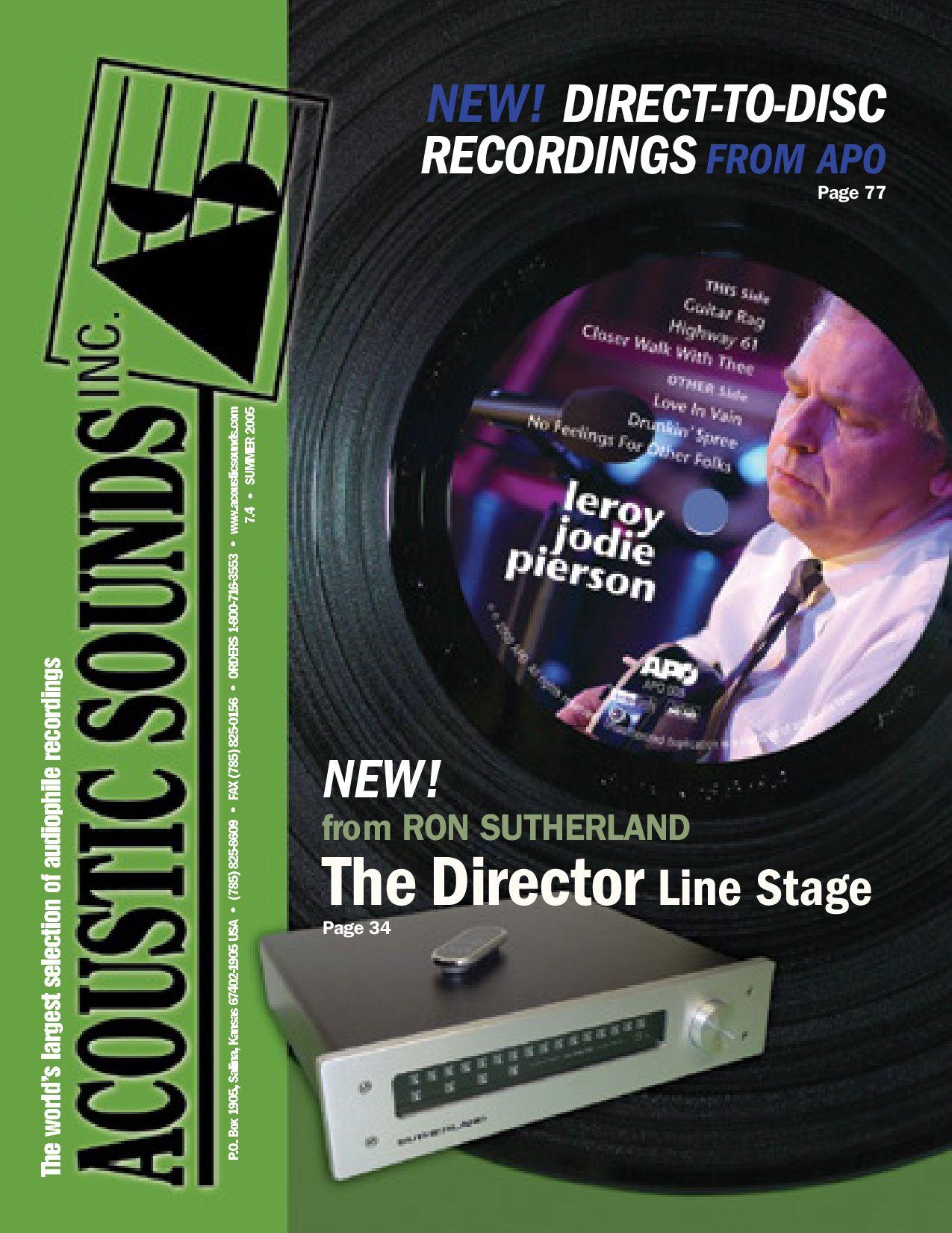 Acoustic Sounds (Update) Catalog. by Gerry Radford - Issuu