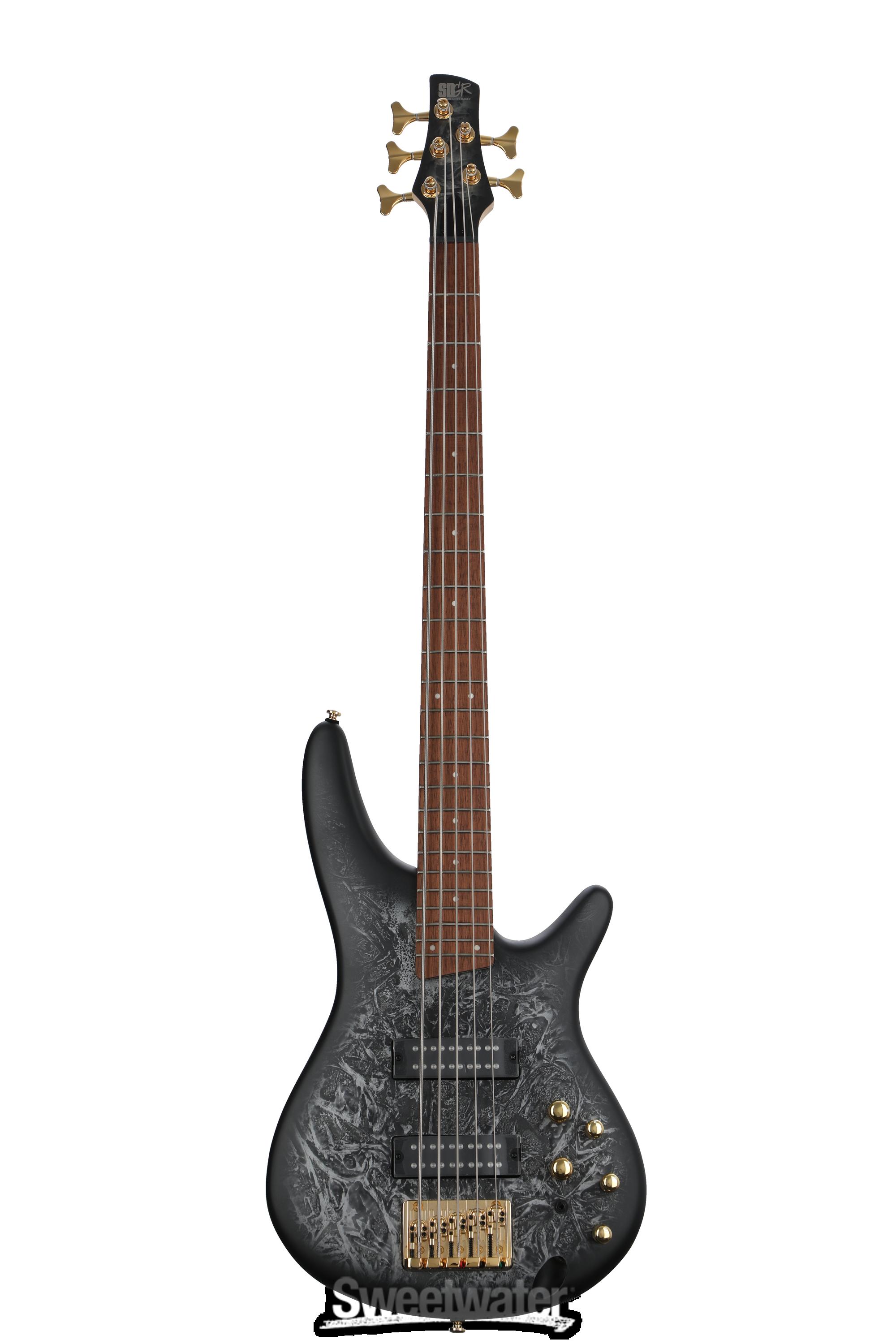 Ibanez SR Standard 5-string Electric Bass - Black Ice Frozen Matte ...